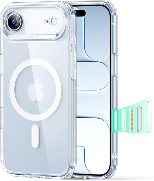 iPhone 17 Air Case, Camera Control, Compatible with MagSafe, Shockproof Military-Grade Protection, Magnetic Phone Case for iPhone 17 Air Case, Clear