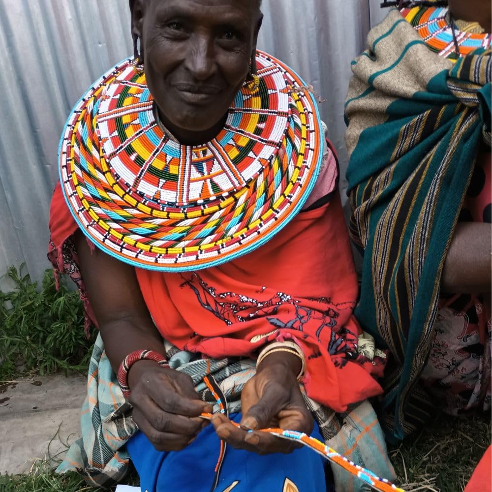 Conservation Pride & Purpose Hand Beaded Bracelet, Rainbow of Maasai Glass Beads