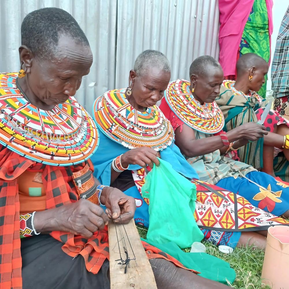 Conservation Pride & Purpose Hand Beaded Bracelet, Rainbow of Maasai Glass Beads