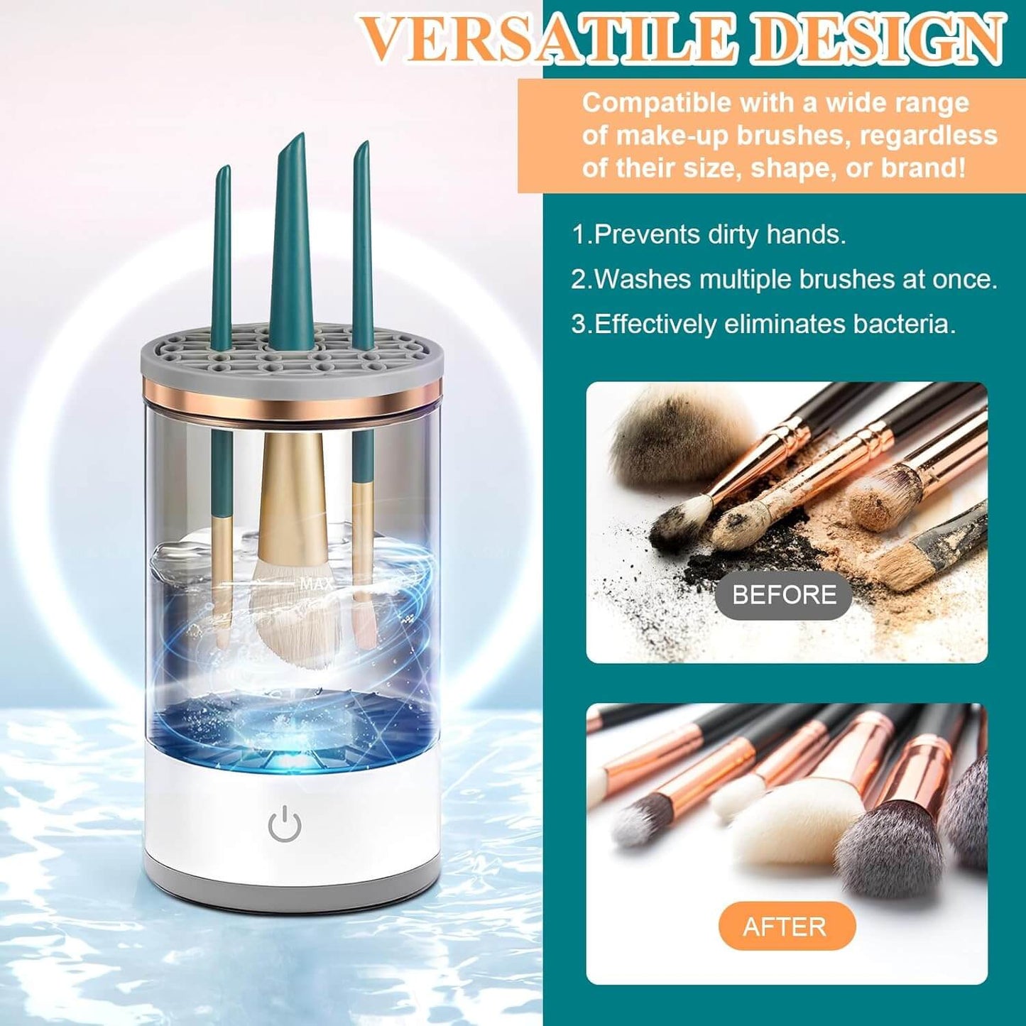 Makeup Brush Cleaner Machine, Electric Cosmetic Brush Cleaner, Makeup Brush