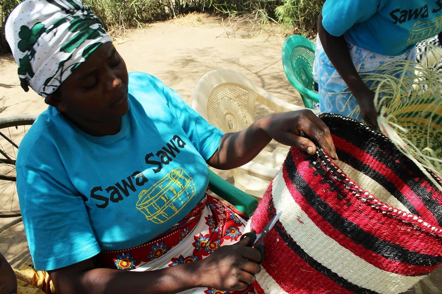 Ash Wisdom Handmade Sisal Straw Basket Tote Bag