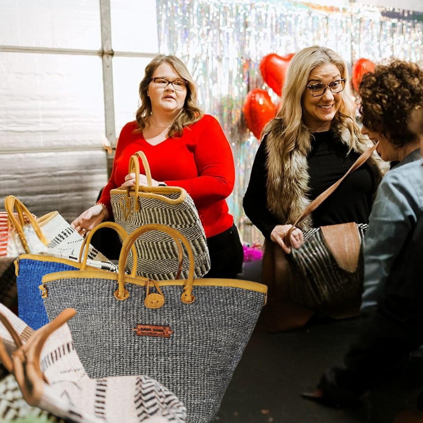 Ash Wisdom Handmade Sisal Straw Basket Tote Bag