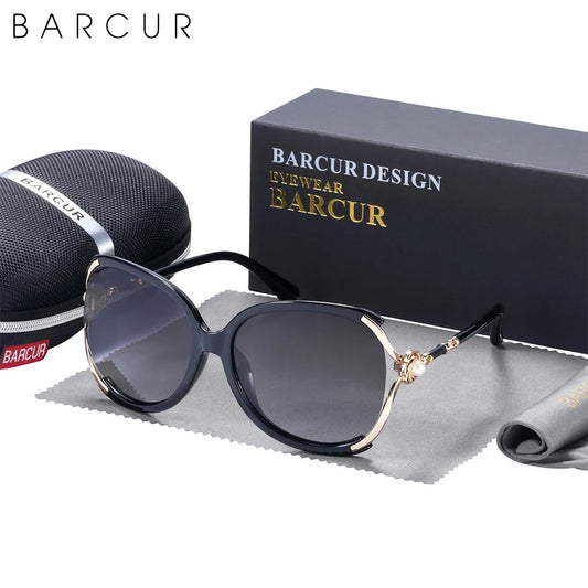 BARCUR Sunglasses Trendy Butterfly Design Fashion Women Sunglasses Polarized Lens Ladies Sun Glasses UV400 Protection for Hot Summer Days