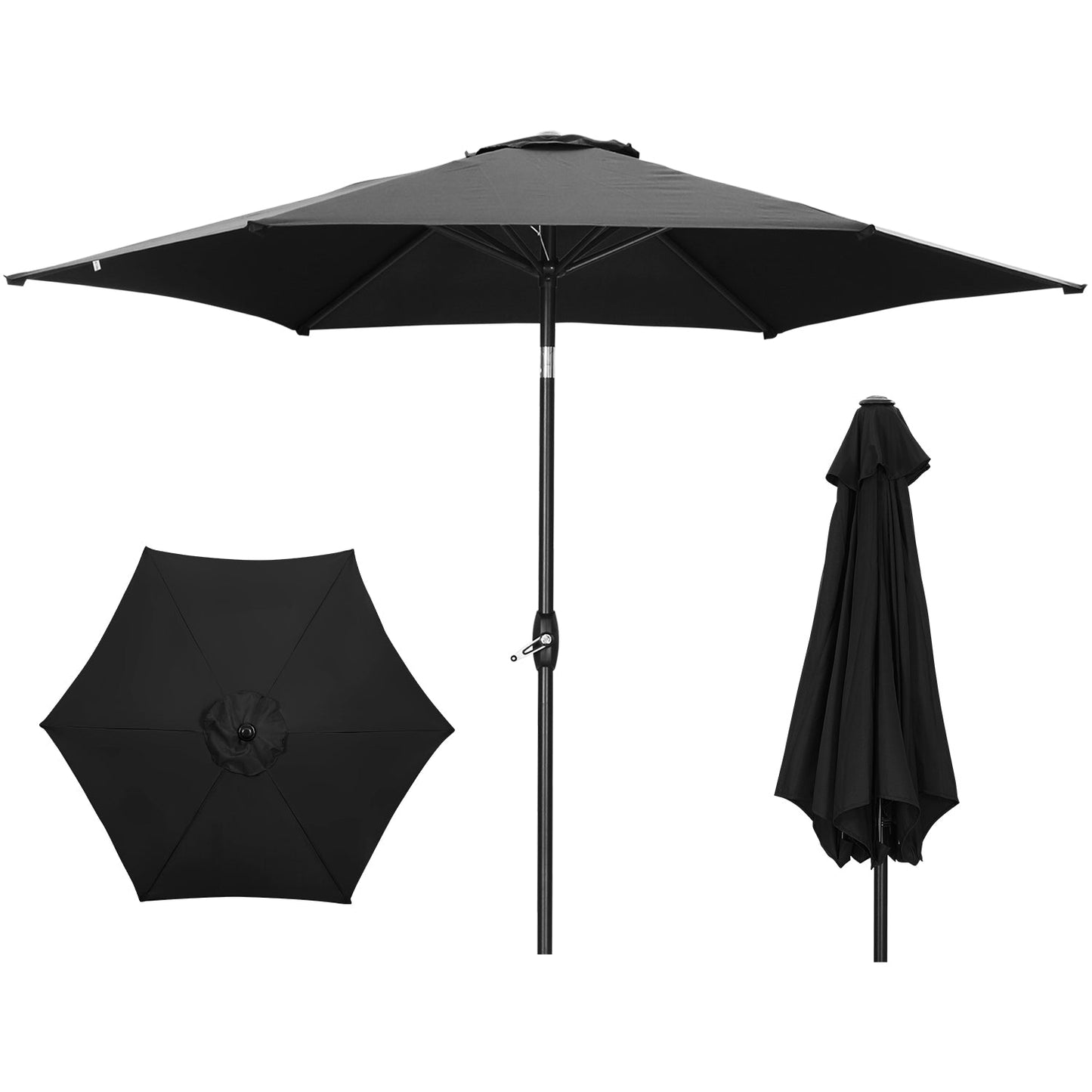 Ainfox 9ft  Patio Umbrella with Push Button Tilt and Crank, UV and Waterproof