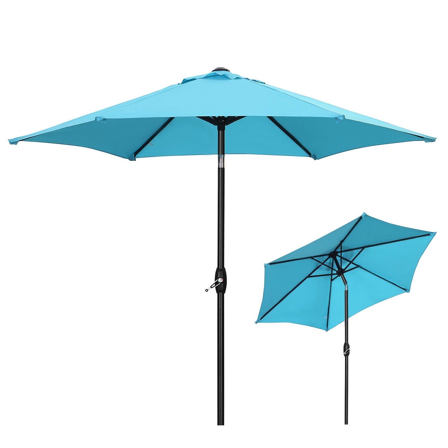Ainfox 9ft  Patio Umbrella with Push Button Tilt and Crank, UV and Waterproof