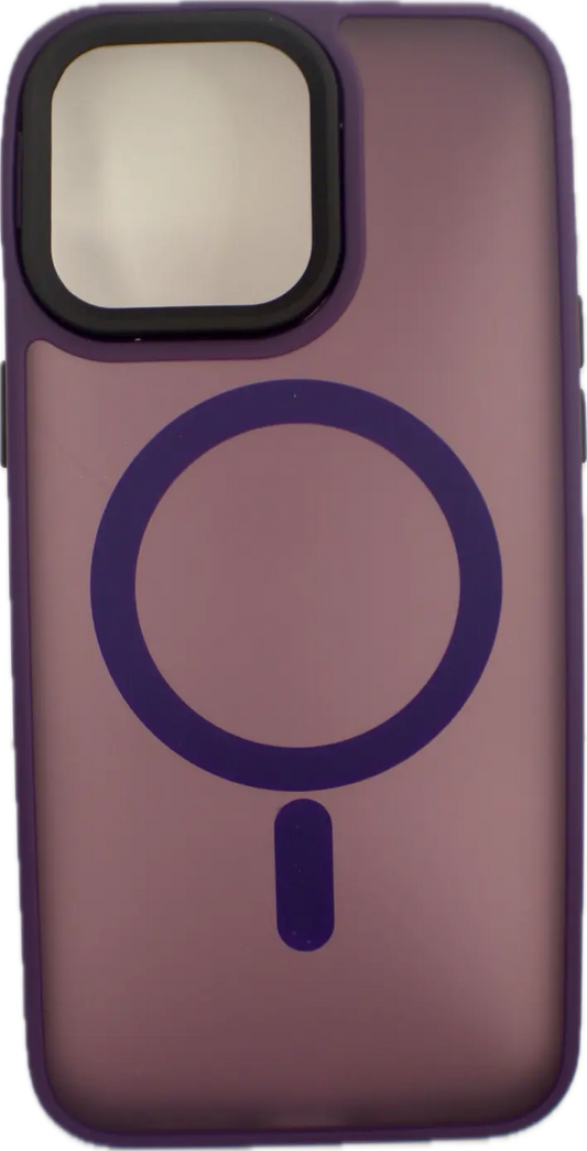 For Magnetic phone case For iPhone 15 14 13 Pro Max Plus Hard PC Bumper Cover Dark Purple