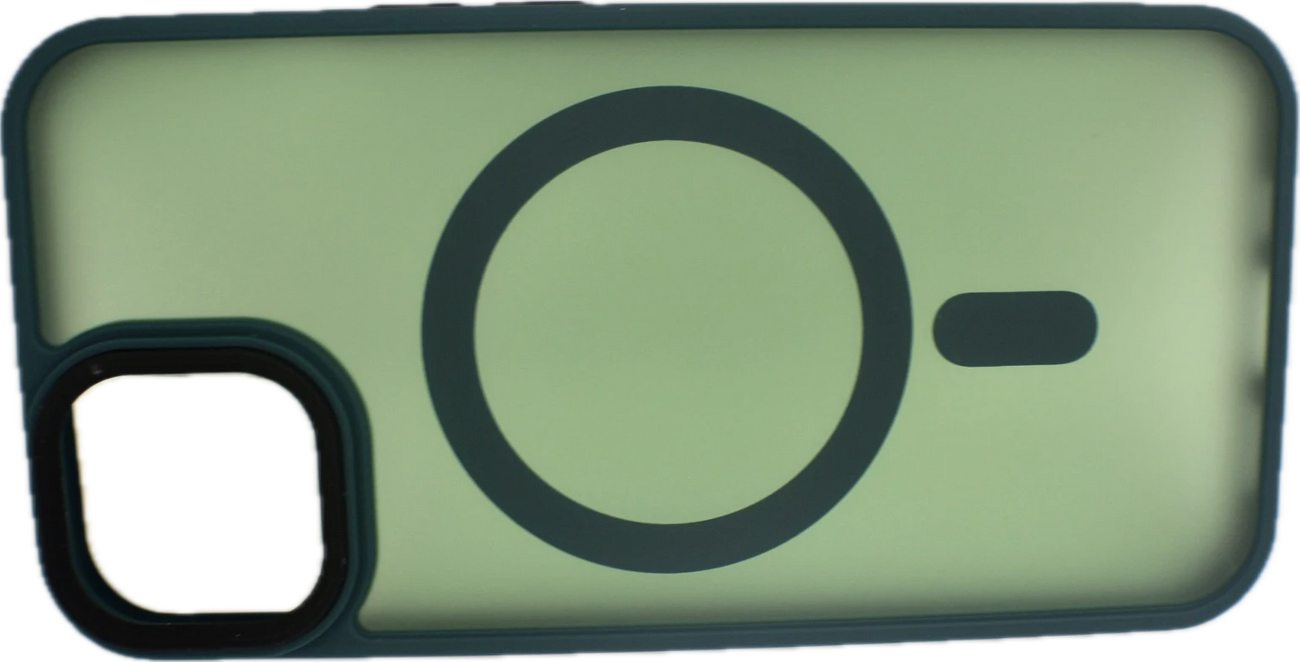 For Magnetic Luxury Matte For iPhone 15 14 13 12 11 Pro Max Plus Bumper Cover Dark Green