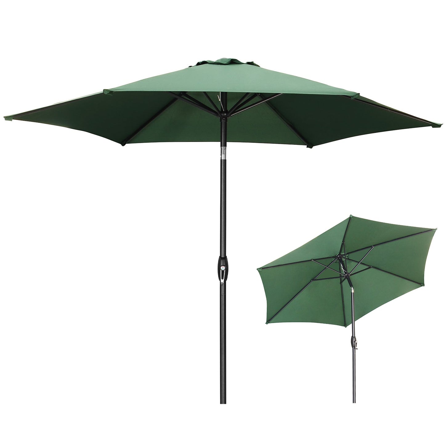 Ainfox 9ft  Patio Umbrella with Push Button Tilt and Crank, UV and Waterproof