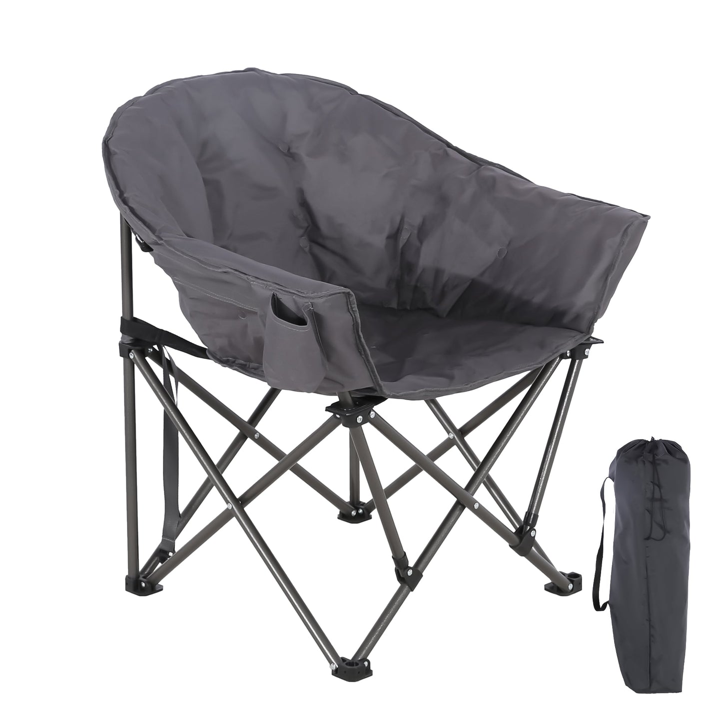 Ainfox 2PCS Oversized Camping Chair Folding Chair Camp Chair for Outdoor, Adults, Men and Women
