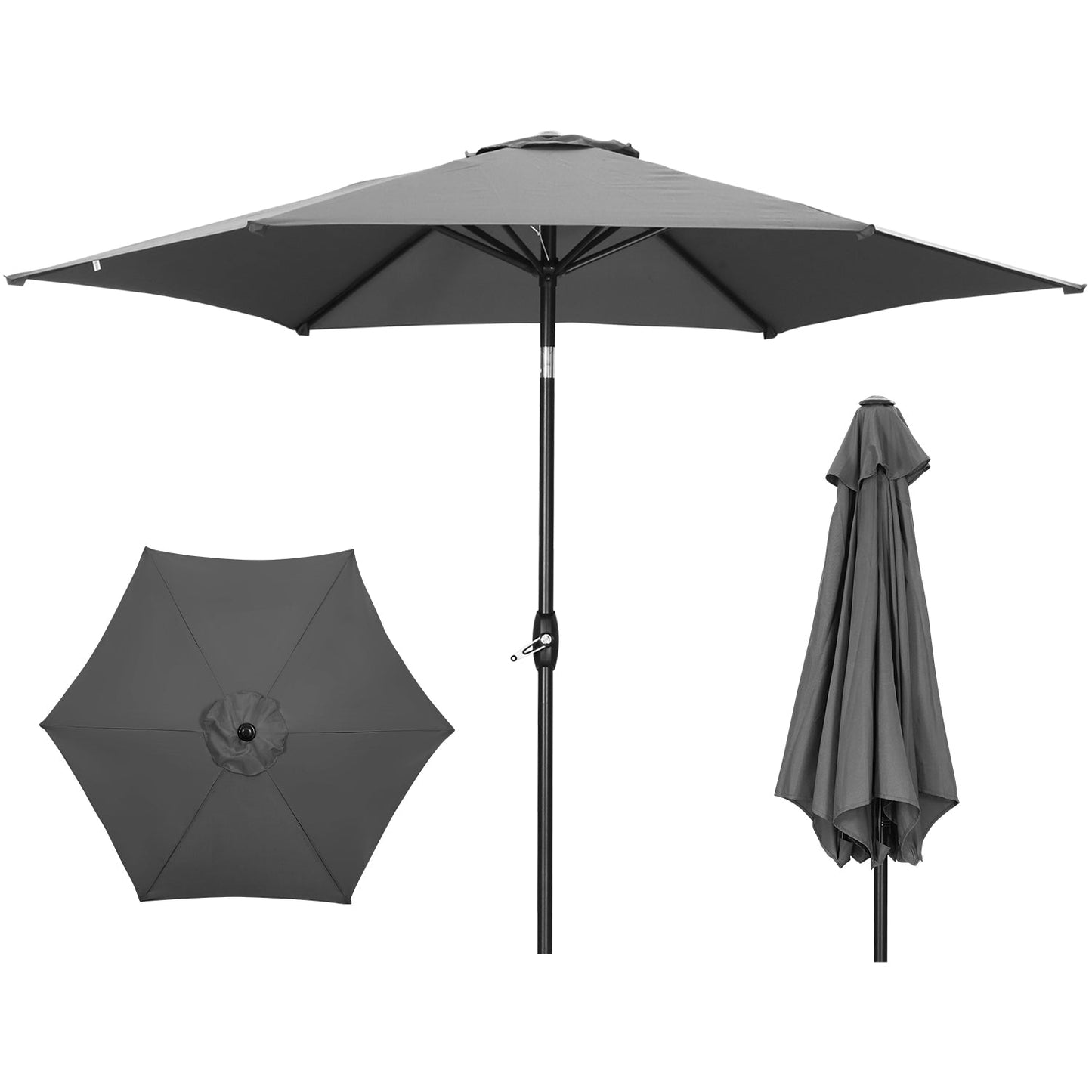 Ainfox 9ft  Patio Umbrella with Push Button Tilt and Crank, UV and Waterproof