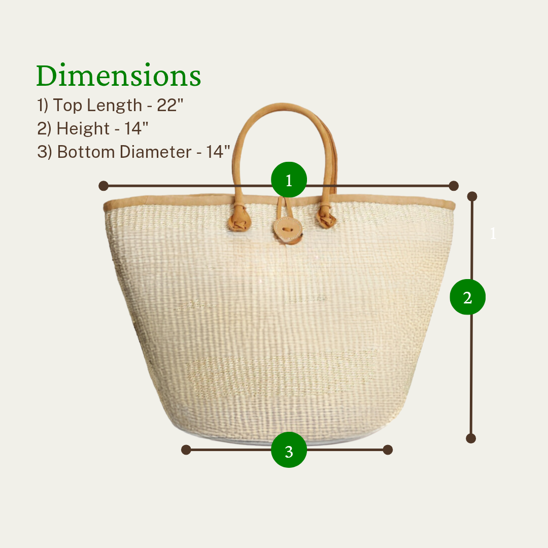 Balance Peace Handmade Sisal Straw Basket Tote Bag