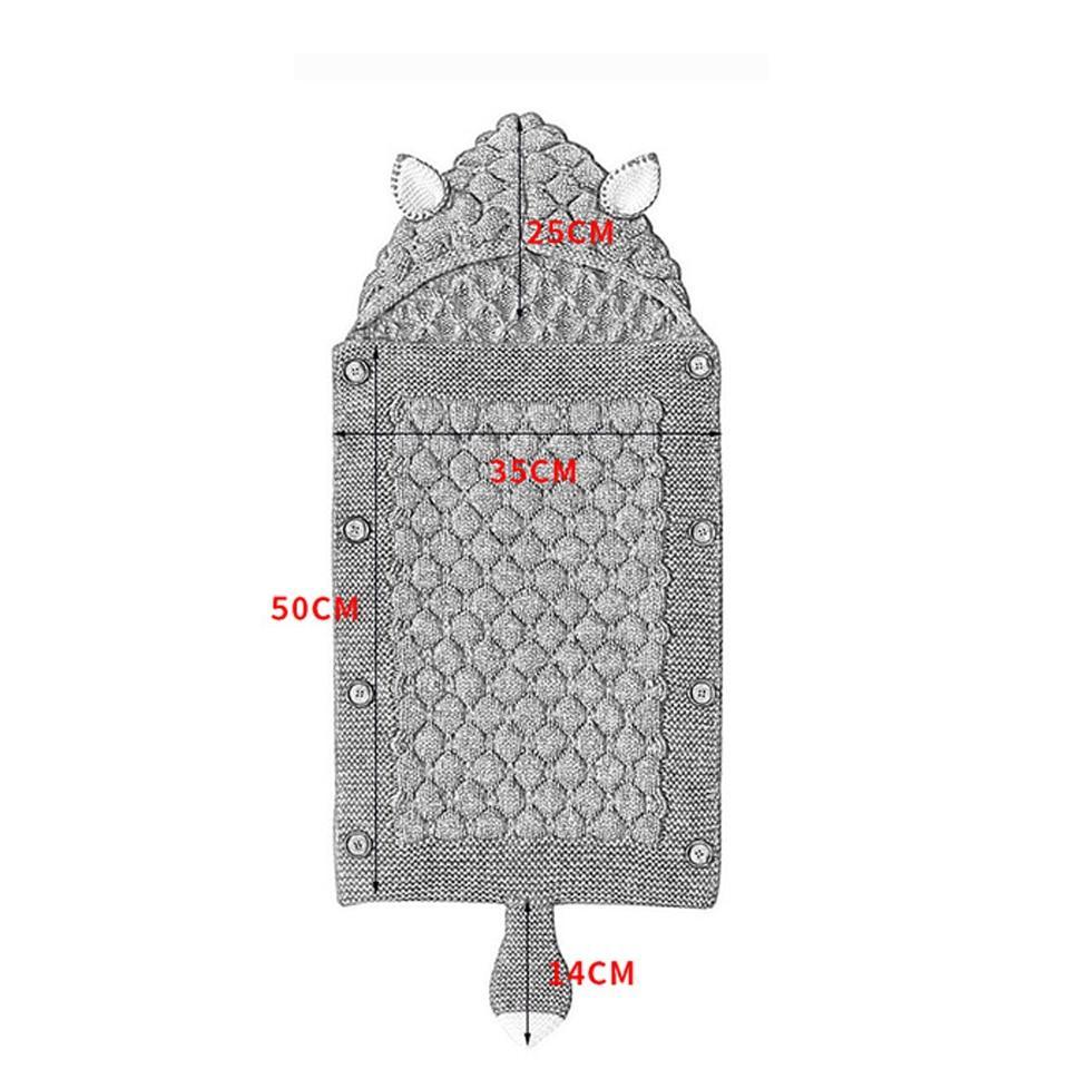 Stevvex Knitted Newborn Baby Blanket Baby Sleeping Bags Stroller Bedding Warm Swaddle Wrap
