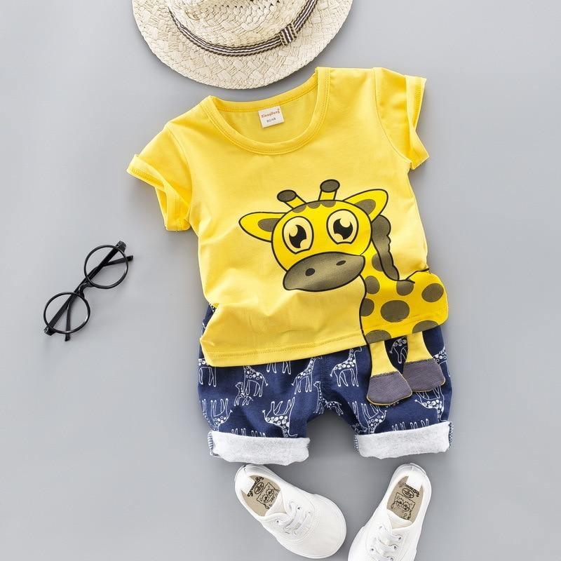 Fashion Infant  Clothing Set for Boys and Girls Cute Summer Casual Clothes Set  Top+Shorts Kids Clothes Summer Edition T shirt and Pants Set