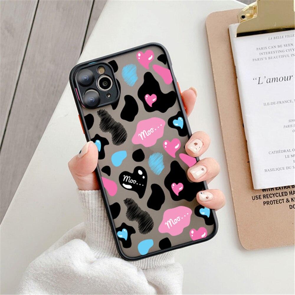Fashion Leopard Pattern Case For iPhone 13 14 Pro MaxXS Max XR X Shockproof Cover Clear Bumper Women Girl Phone Case Cover with Black Leopard Print Designed for iPhone