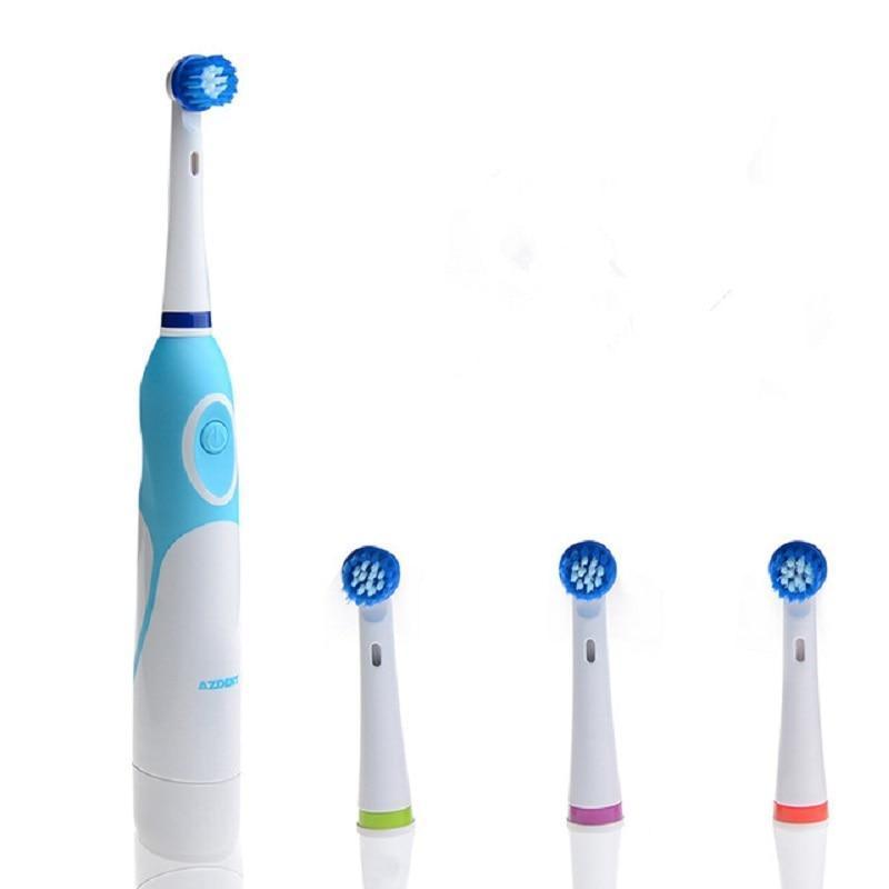 Modern  Rotation Proffesional Electric Toothbrush with 4 & 8 Replacement Heads Deep Clean Battery Operated Tooth Brush Teeth Whitening Teethbrush For Adults