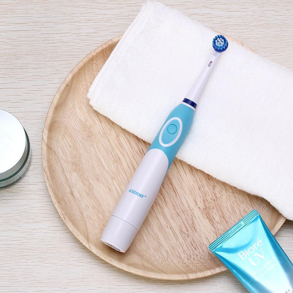 Modern  Rotation Proffesional Electric Toothbrush with 4 & 8 Replacement Heads Deep Clean Battery Operated Tooth Brush Teeth Whitening Teethbrush For Adults