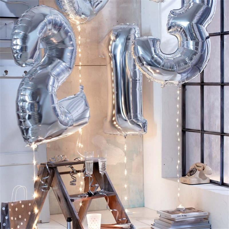 Elegant Luxury Helium Modern 32inch Luxury Ballon Number Foil Ballons For Party and Celebrations Modern Decoration for Celebration