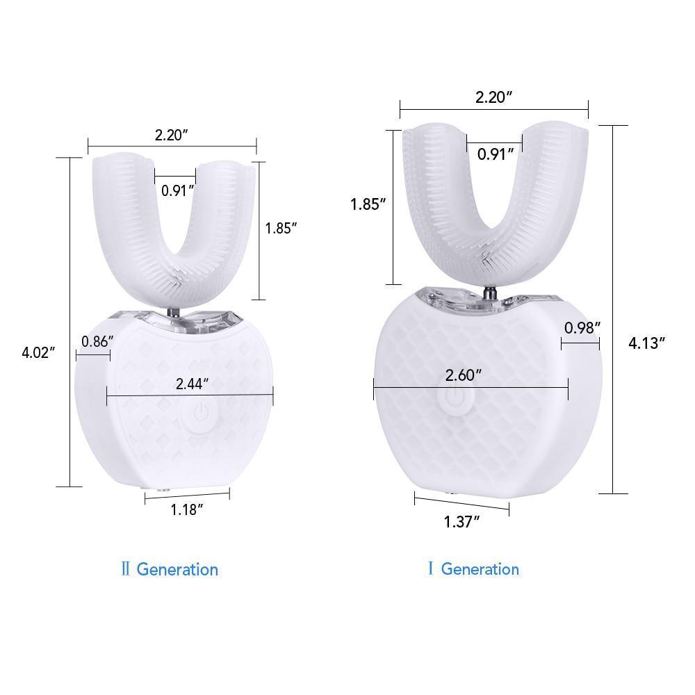 Teethbrush Whitening V-White 360° Ultrasonic Electric Toothbrush Sonic Toothbrush for Adults | 2021 Model | Rechargeable Portable Automatic LED light Infrared Protecting for Gums IPX7 Waterproof Hands Free