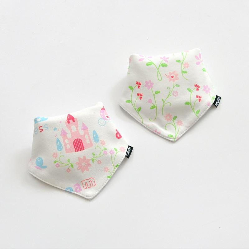 2 Pcs Baby Bibs Bandana Cotton Double Layers Drool Bib For Boys And Girls Triangle Bibs Infant Towel