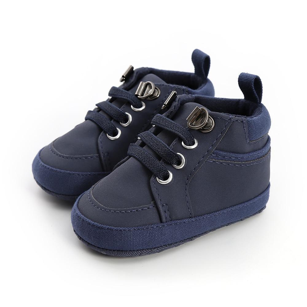 Warm Infant Baby First Walkers Soft Sole Newborn Leather High Top Non-slip Shoes Sneaker Baby Shoes