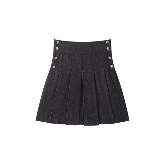 Black Denim Skirt