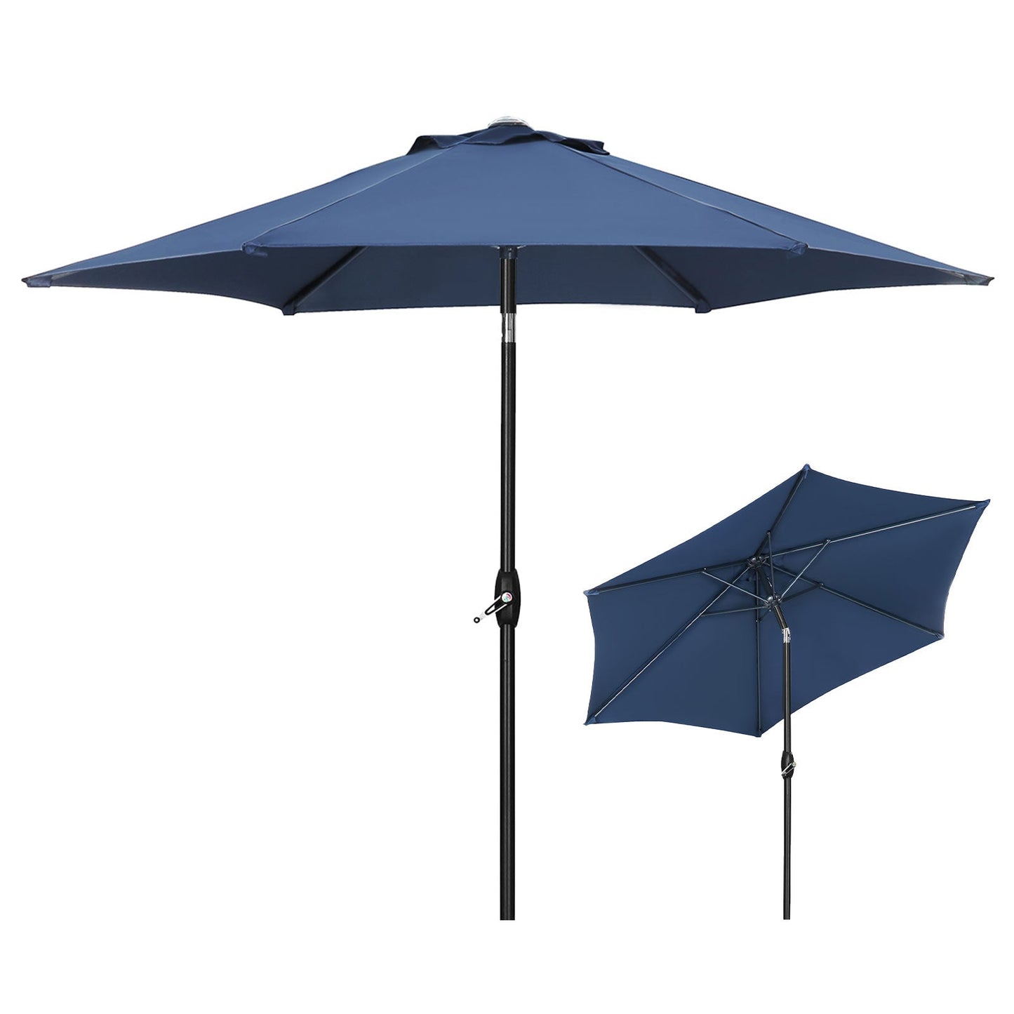 Ainfox 9ft  Patio Umbrella with Push Button Tilt and Crank, UV and Waterproof
