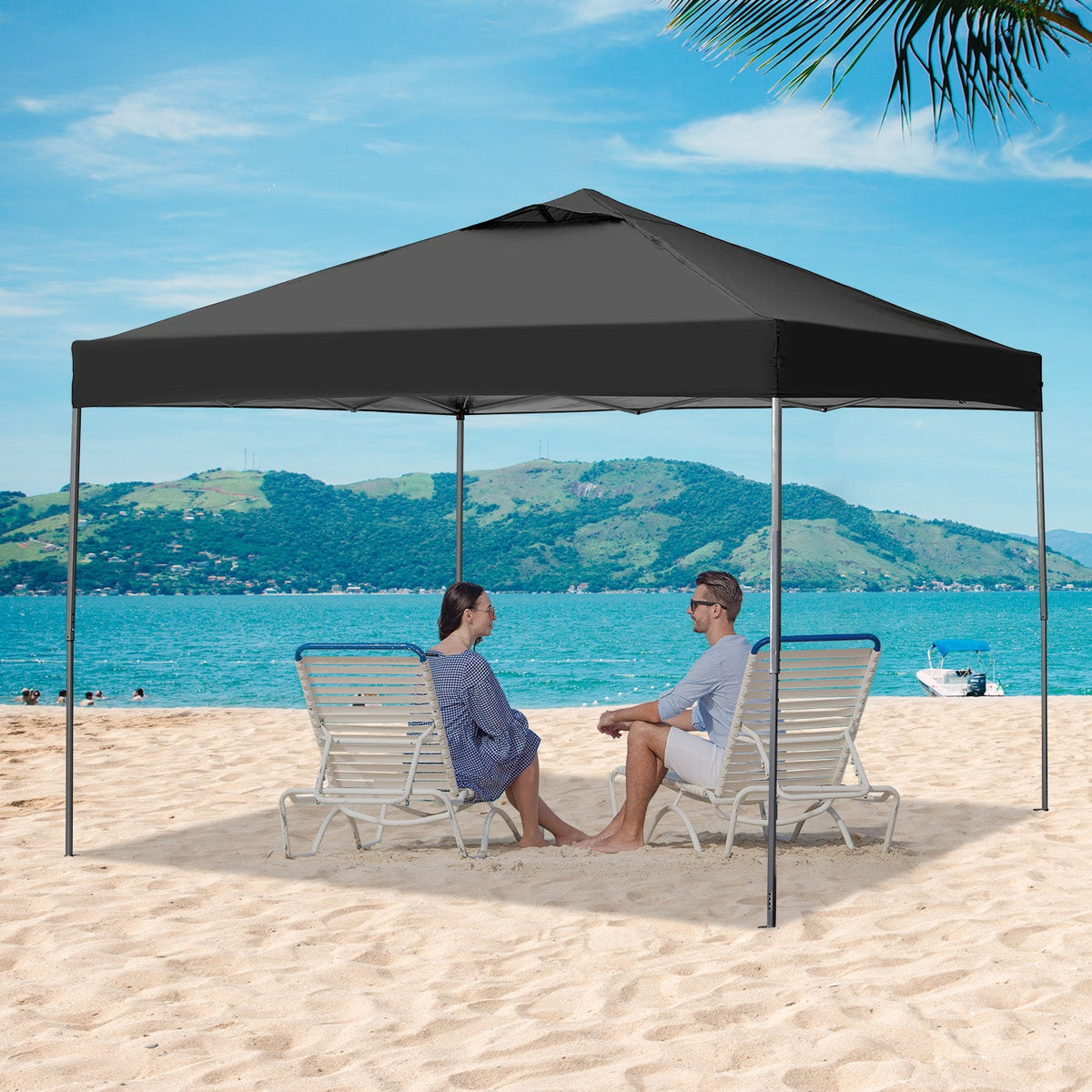 Ainfox 10ft X10ft Ventilated Top Patio Canopy For Outdoor