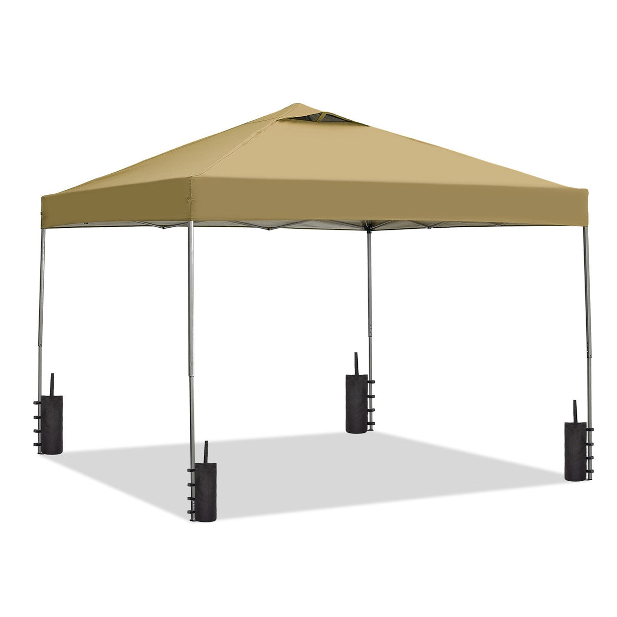 Ainfox 10ft X10ft Ventilated Top Patio Canopy For Outdoor With Four Sandbags