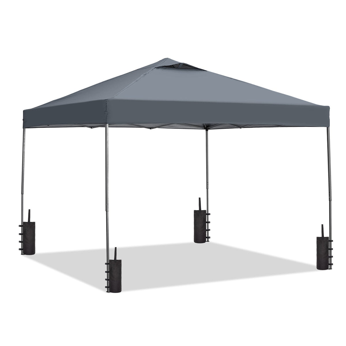 Ainfox 10ft X10ft Ventilated Top Patio Canopy For Outdoor With Four Sandbags
