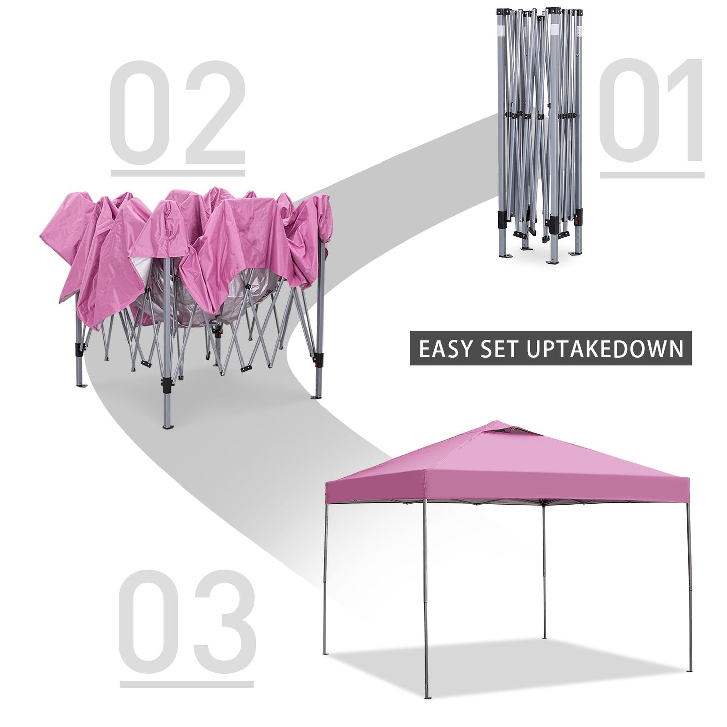 Ainfox 10ft X10ft Ventilated Top Patio Canopy For Outdoor