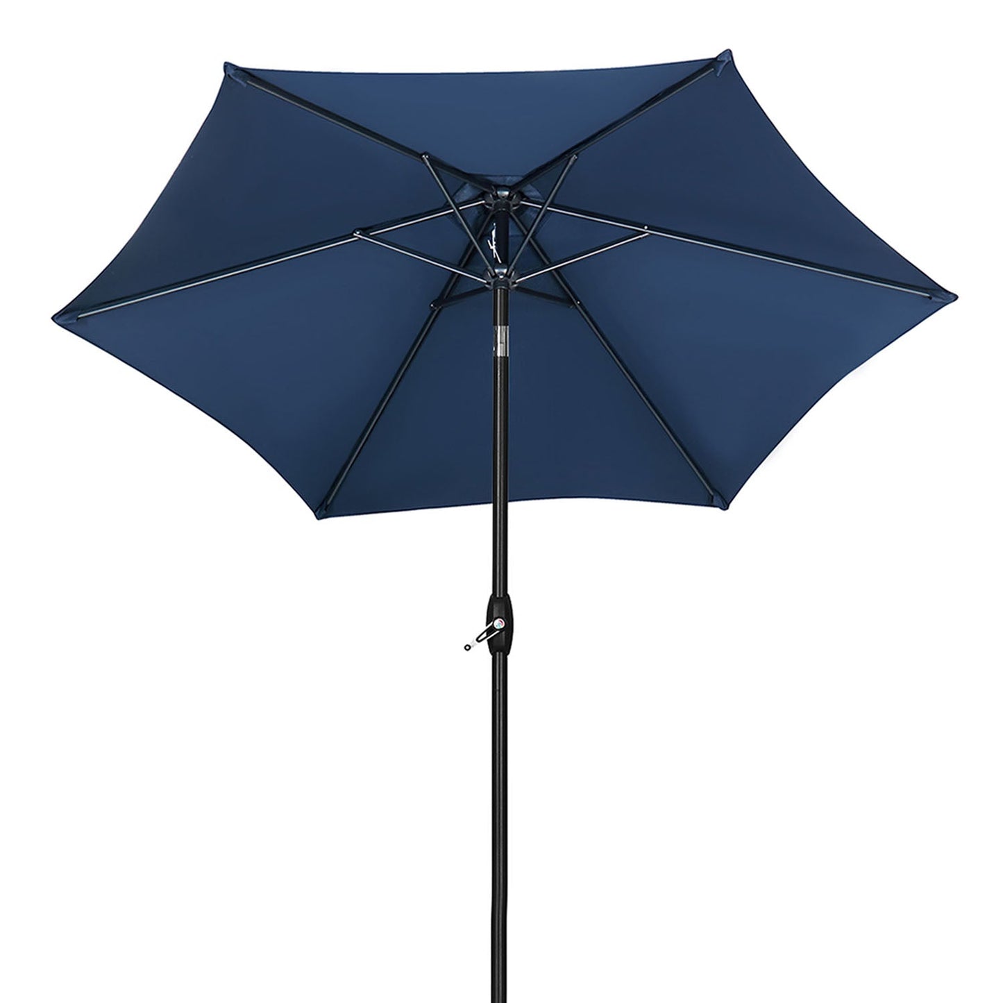 Ainfox 9ft Patio Umbrella with Push Button Tilt and Crank, Outdoor Sunshade Canopy, Waterproof and UV-Proof, Coffee