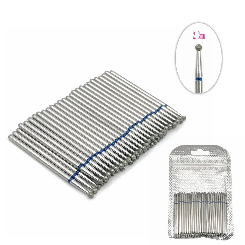 50pc Diamond Nail Drill Cuticle Clean Bit Set Milling Cutter for Manicure Electric  Bits Accessories Dead Skin Remove Tool