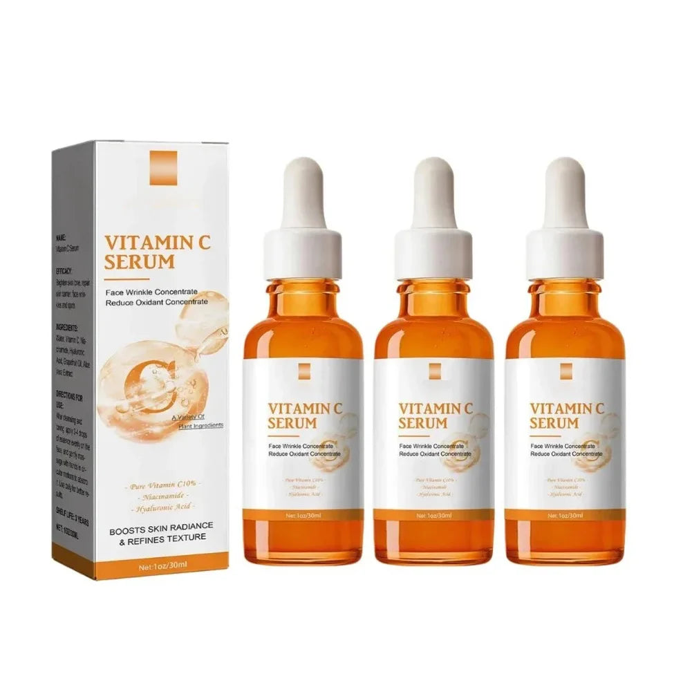 Vitamin C Wrinkle Remover Face Serum Lifting Firming Fade Fine Lines Anti-aging Essence Whitening Brighten Nourish Skin Care