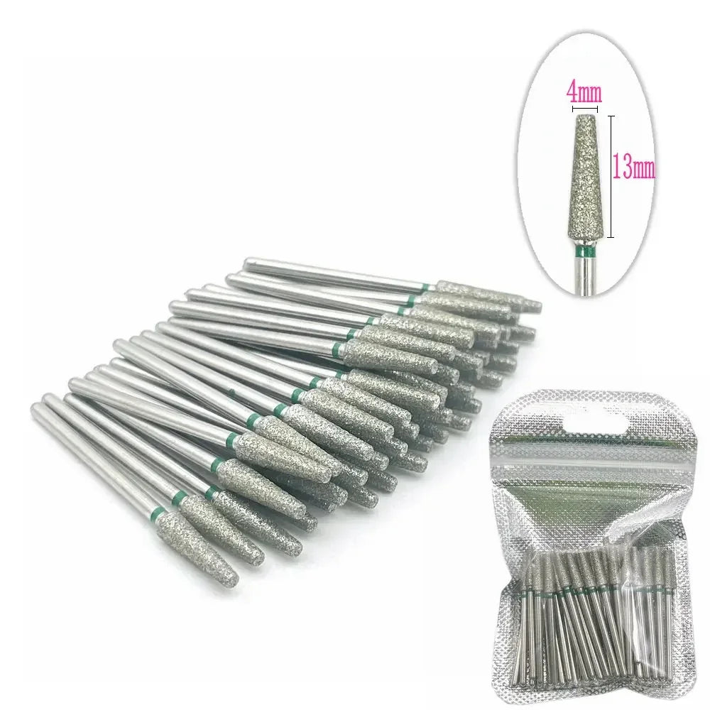 50pc Diamond Nail Drill Cuticle Clean Bit Set Milling Cutter for Manicure Electric  Bits Accessories Dead Skin Remove Tool