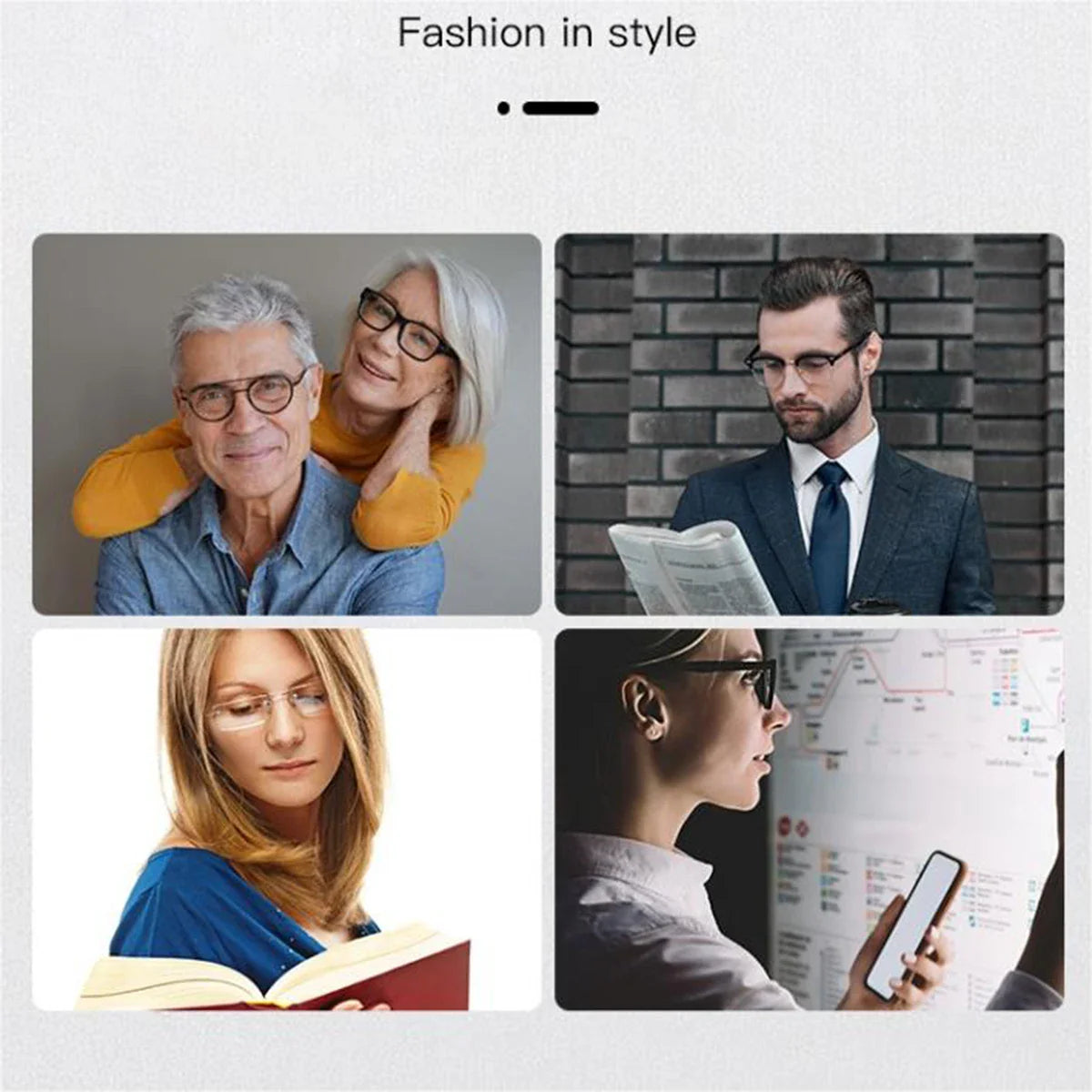 BARCUR Fashion Retro Leopard Pattern Women's Presbyopia Glasses Durable Multi-Degree PC Rectangular Small Frame with Transparent Acrylic Lenses for Reading or Work