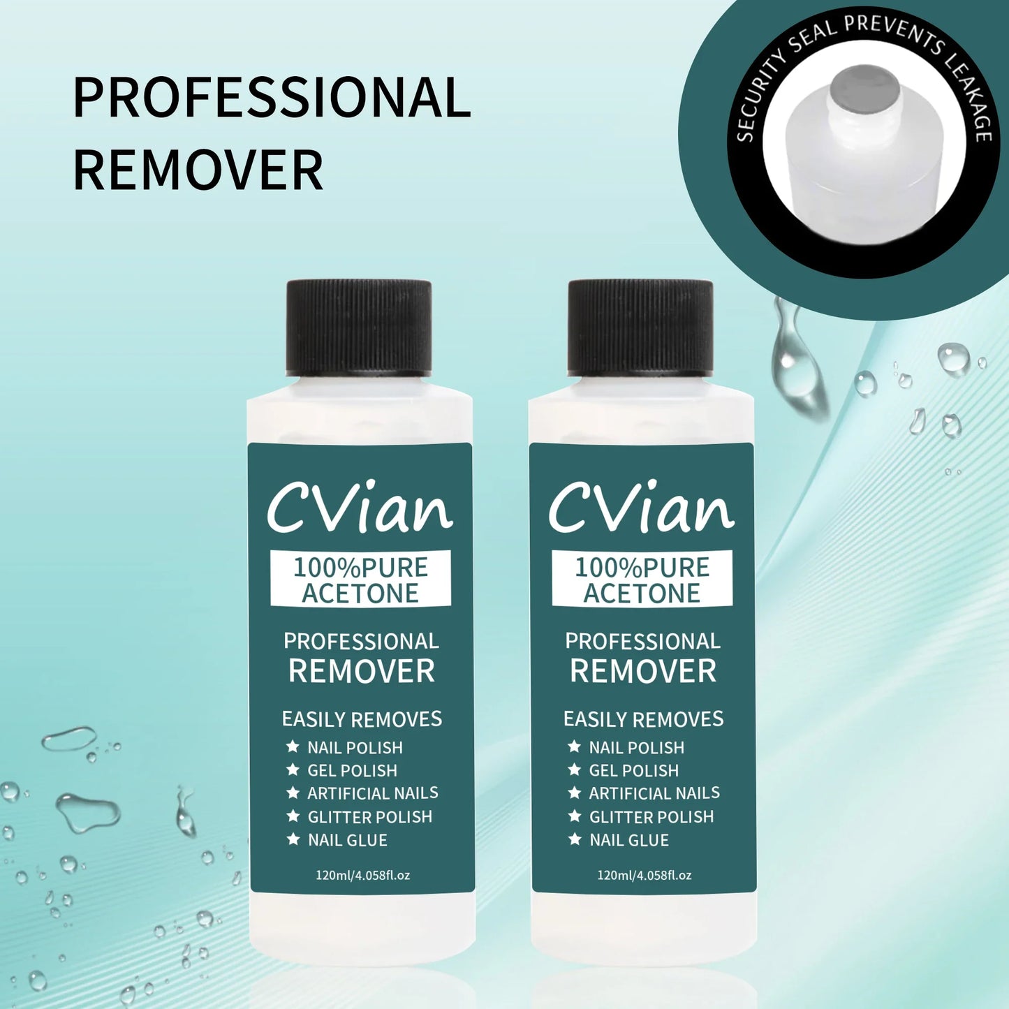 Containing 100% Acetone Nail Polish Remover, Quick Acting Formula Is Suitable for Gel, Dipping Powder and Acrylic Nail, Salon