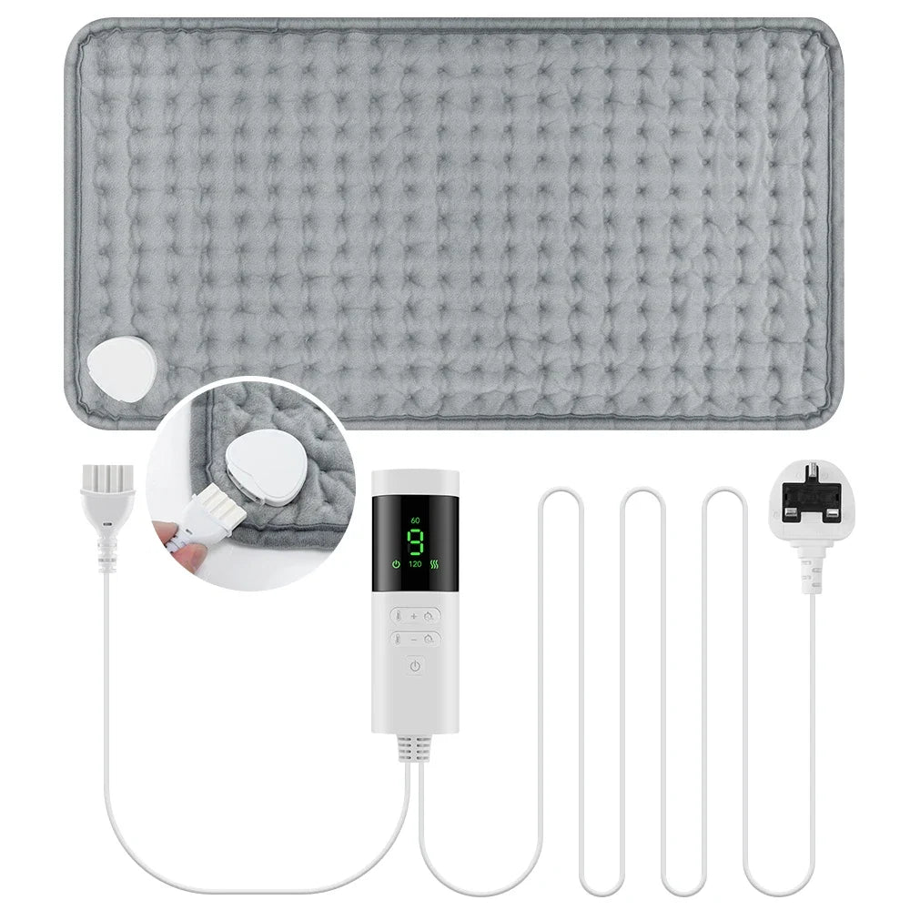 30*60cm Electric Heating Pads for Back Neck Shoulder Home Office Washable Winter Warm Blanket 4 Timer 9 Temperature Control