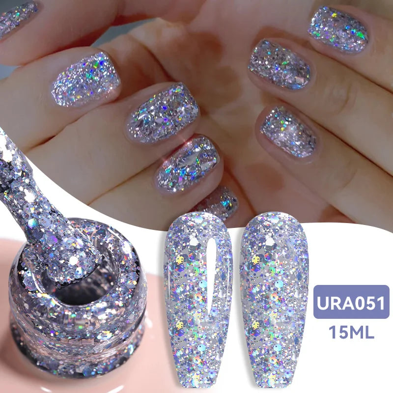 UR SUGAR 15ml Jelly Milky White Translucent Color Gel Polish Semi Permanent UV Gel Nail Art Soak Off Gel Varnish Latest Fashion