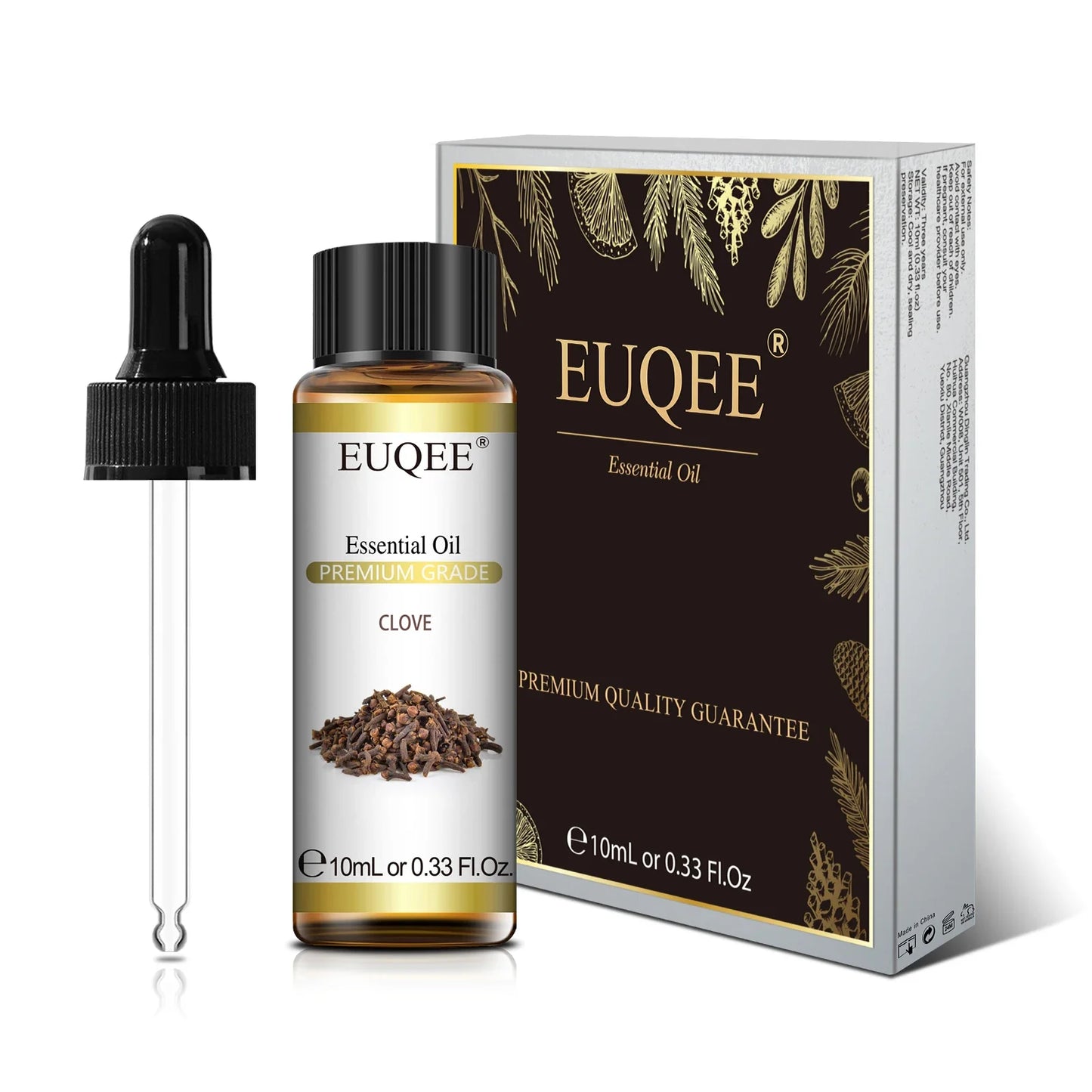EUQEE 10ml Pure Natural Essential Oil Lavender Jasmine Eucalyptus Vanilla Sandalwood Sweet Orange Lemon Oregano Rose Fragrance