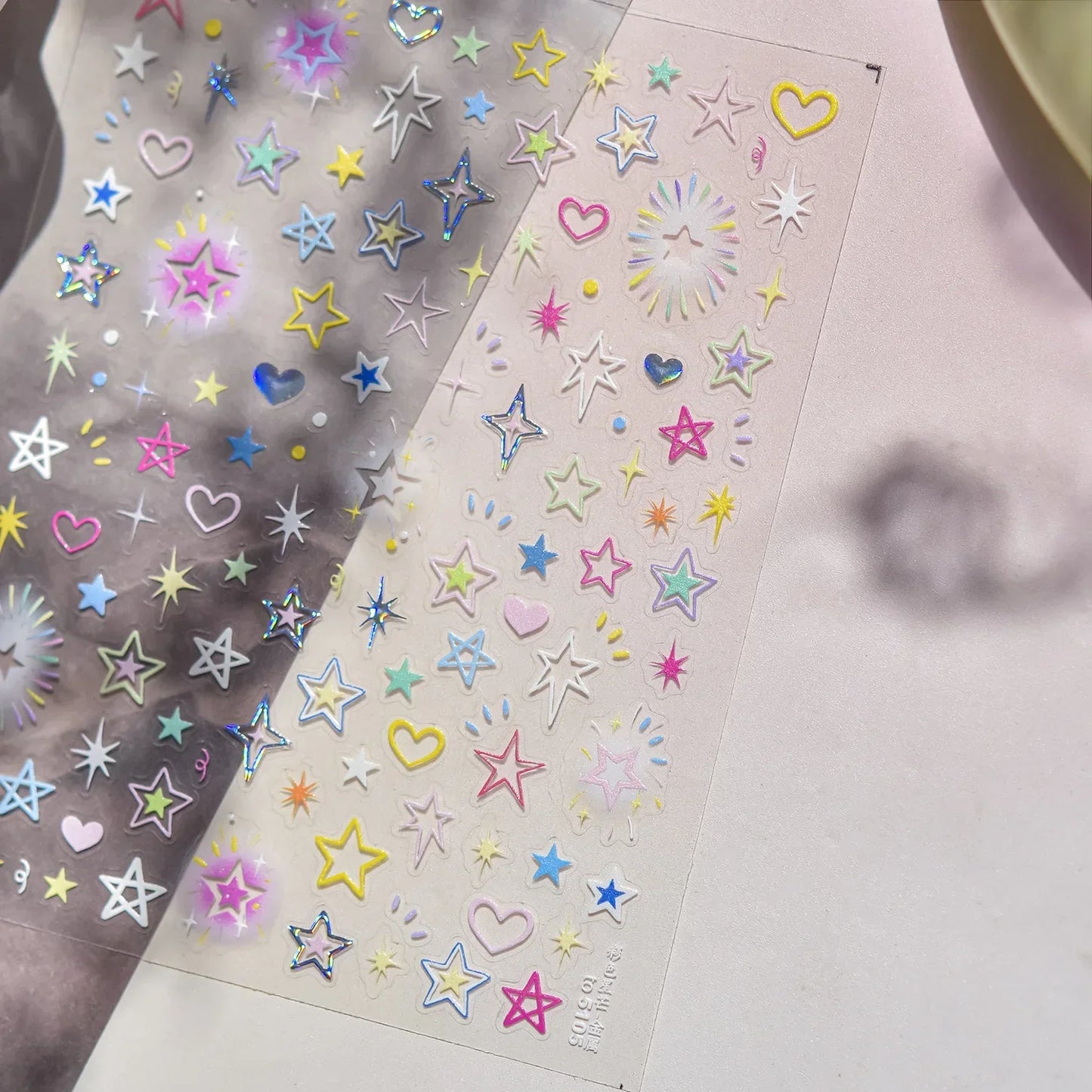 5D Metal Fish Nail Art Stickers Tiny Ocean Shoal of Fish Foil Waves Summer Beach Self Adhesive Decoration Manicure Decal DIY