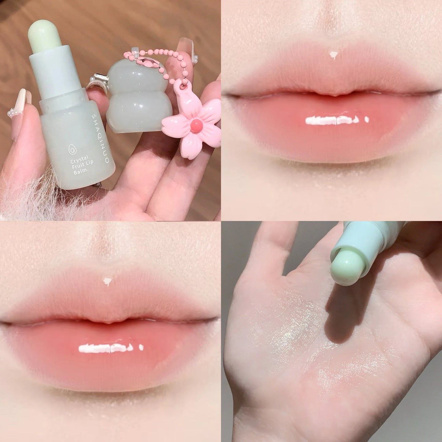 Hydrating Fruit Lip Balm Pendant, Tinted Moisturizing Lip Care for Fall & Winter, Prevents Dry Cracking, Refreshing Fruit Flavor