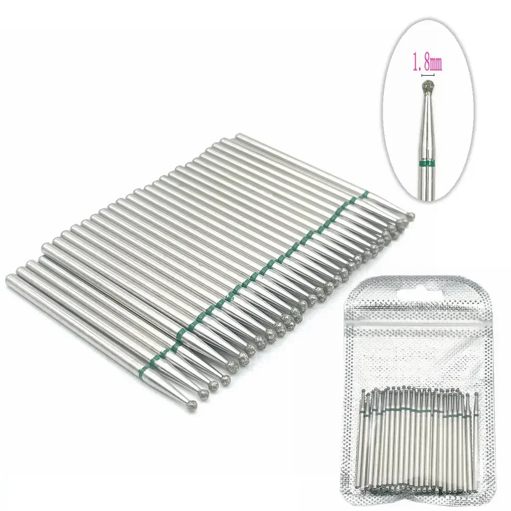 50pc Diamond Nail Drill Cuticle Clean Bit Set Milling Cutter for Manicure Electric  Bits Accessories Dead Skin Remove Tool