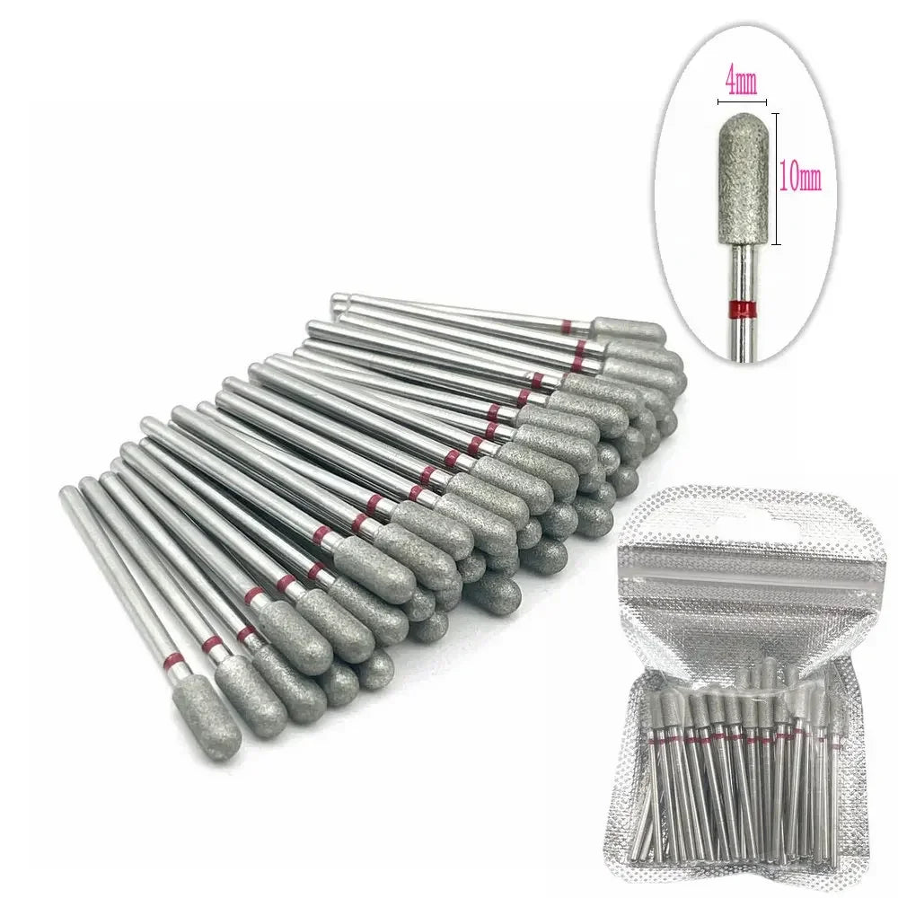 50pc Diamond Nail Drill Cuticle Clean Bit Set Milling Cutter for Manicure Electric  Bits Accessories Dead Skin Remove Tool