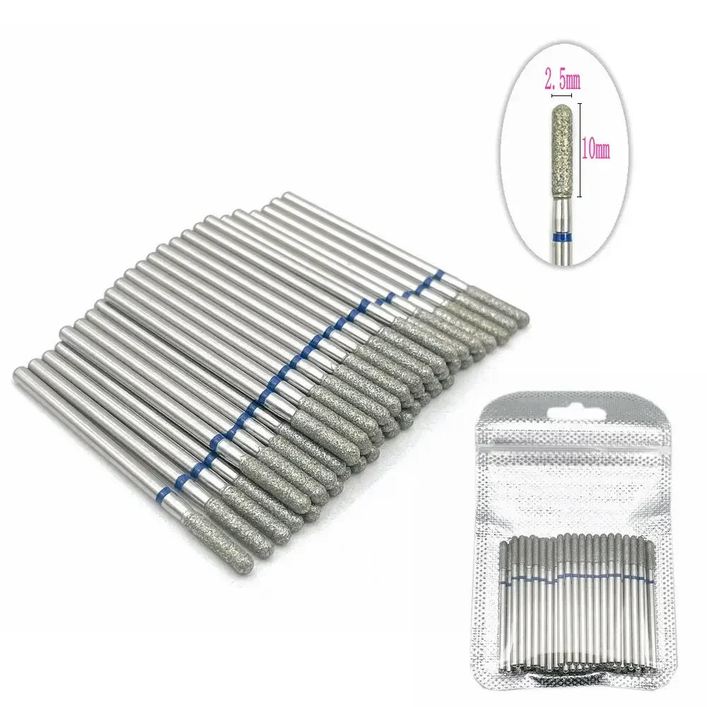 50pc Diamond Nail Drill Cuticle Clean Bit Set Milling Cutter for Manicure Electric  Bits Accessories Dead Skin Remove Tool