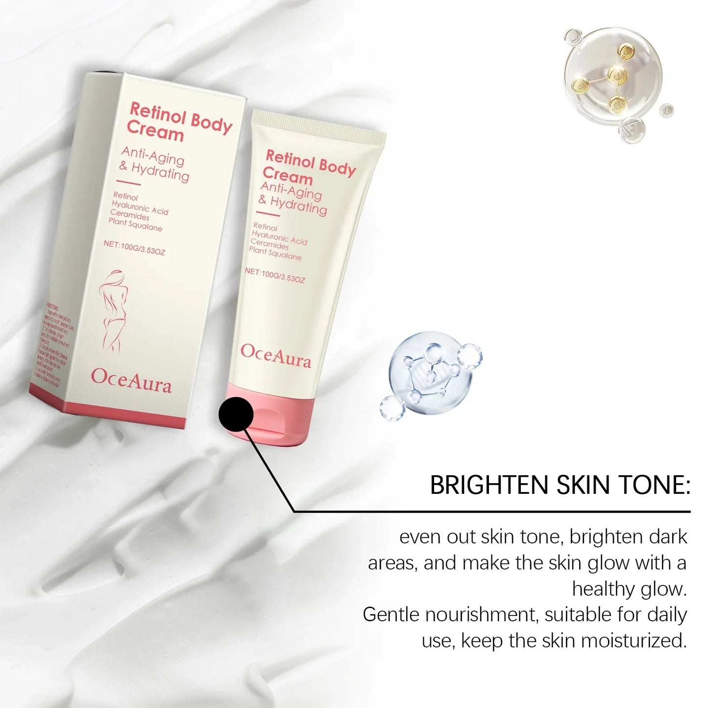 Retinol Tightening Body Lotion Anti-Wrinkle Repair Improve Sagging Skin Remove Cellulite Nourish Lift Firming Moisturizing Cream