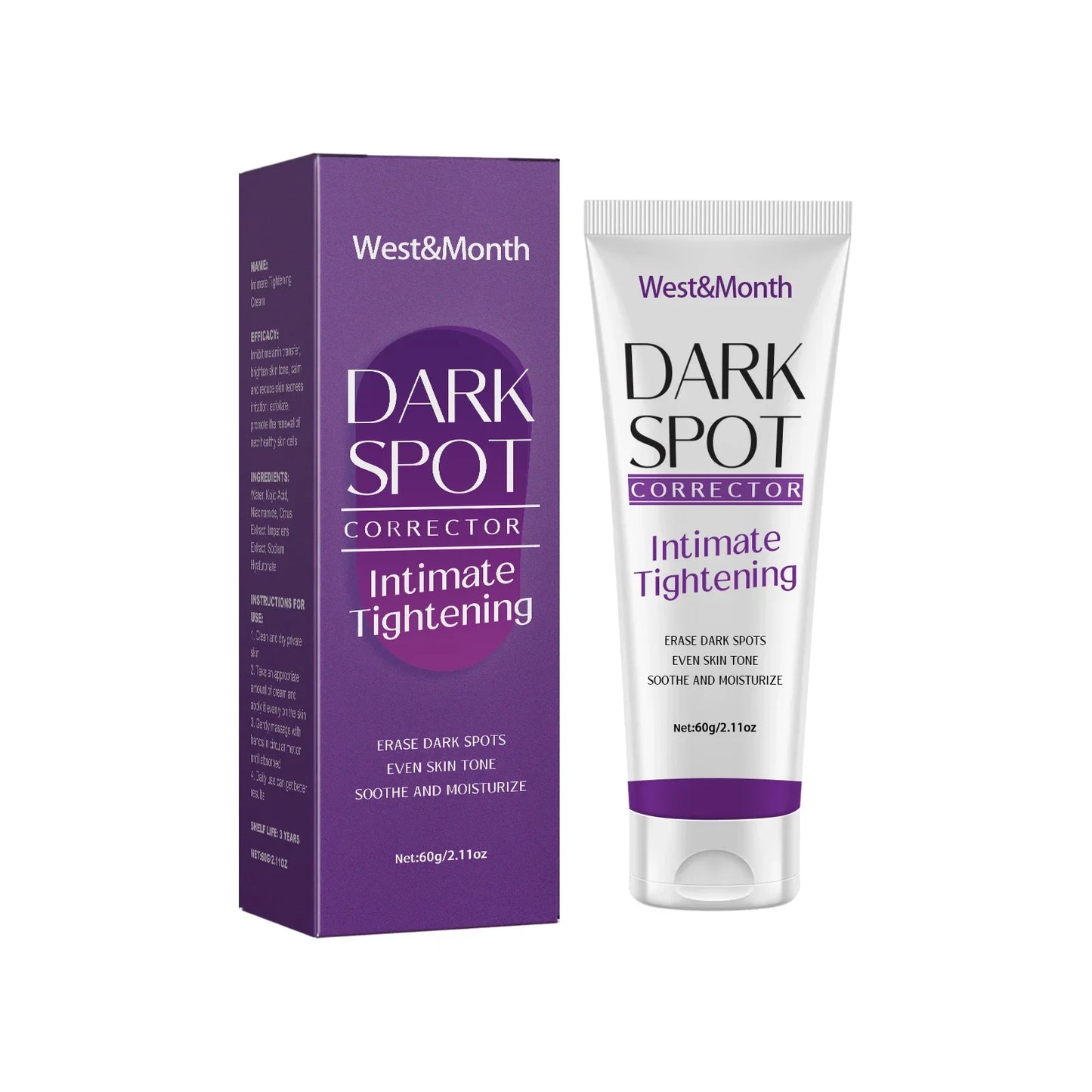 Body Whitening Lotion Dark Spot Remover For Underarms Knees Elbows Melanin Bleaching Lightening Skin Moisturizing Cream 60g