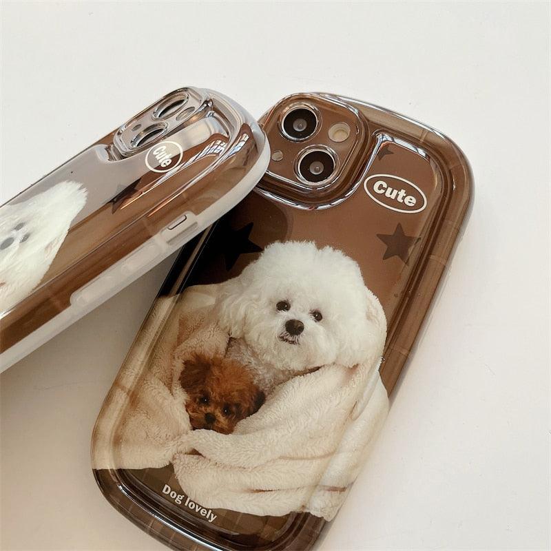 Cute Scottish Plaid Lattice Soft Case For Iphone 14 13 12 11 Pro Max X Xr Xs Max Lovely Dog Shockproof Protective Cover Checkered Plaid Soft Silicone Case