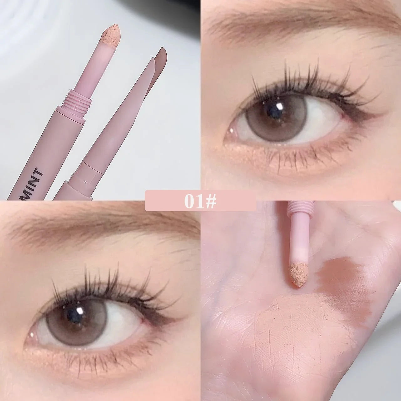 Sweetmint Meniscus Double-ended Silkworm Eyeliner Shadow Highlight Naturally Brightening Long-lasting Eye Makeup Two-in-One