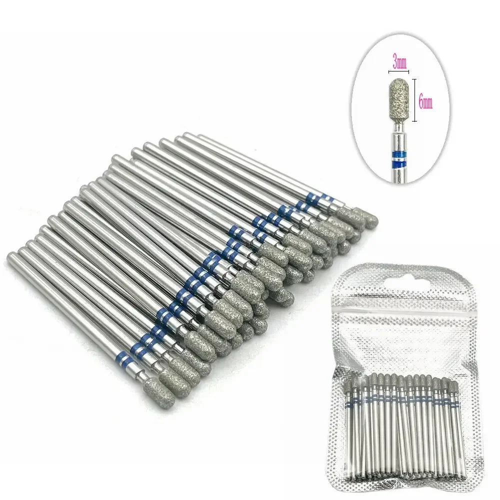 50pc Diamond Nail Drill Cuticle Clean Bit Set Milling Cutter for Manicure Electric  Bits Accessories Dead Skin Remove Tool