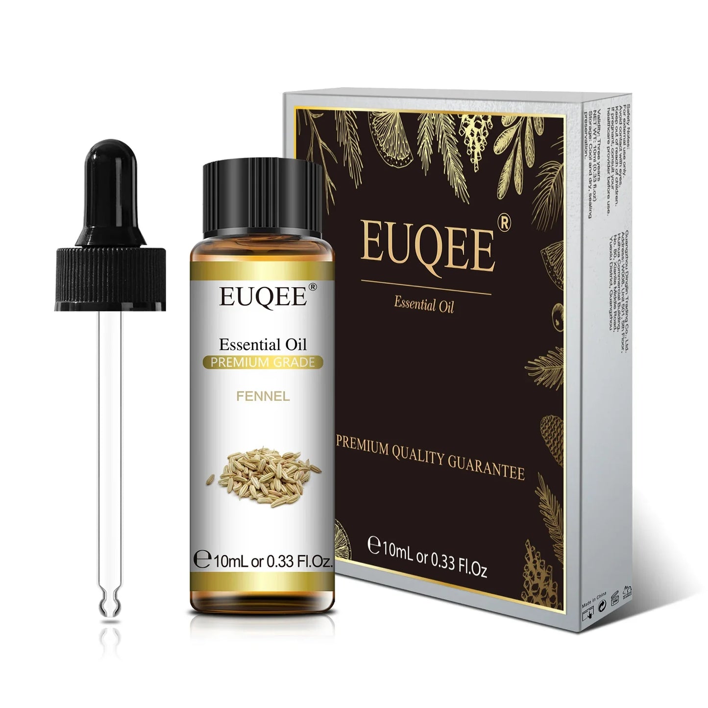 EUQEE 10ml Pure Natural Essential Oil Lavender Jasmine Eucalyptus Vanilla Sandalwood Sweet Orange Lemon Oregano Rose Fragrance
